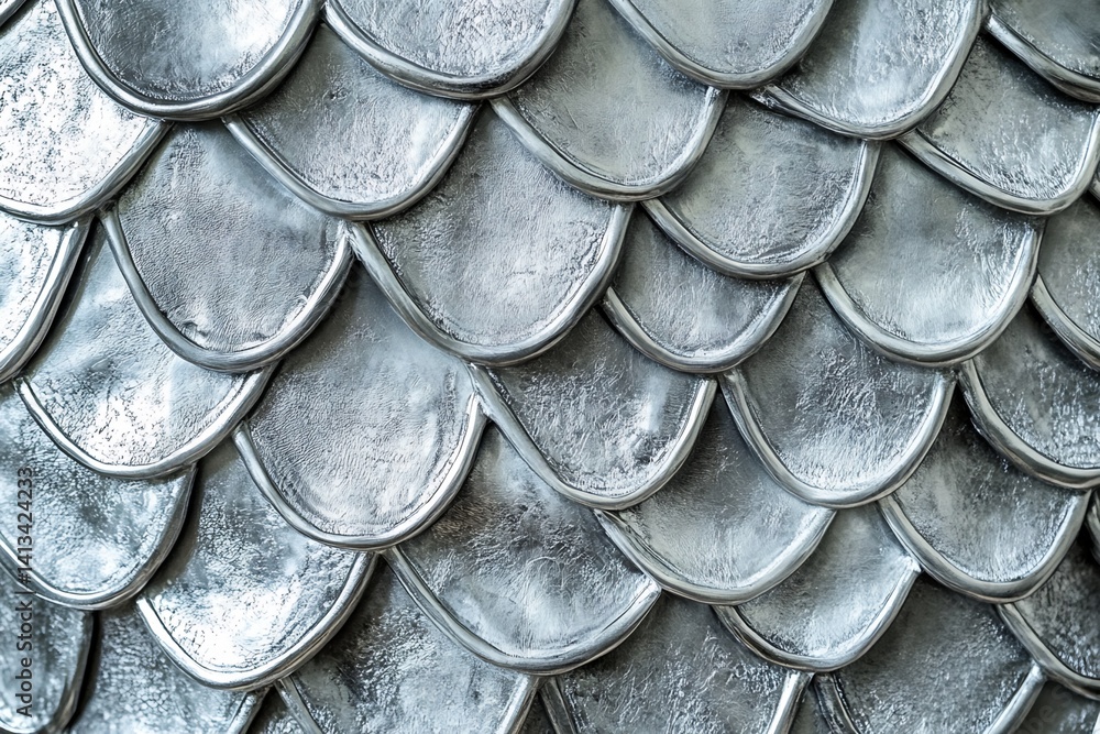 Poster silver scale pattern surface texture