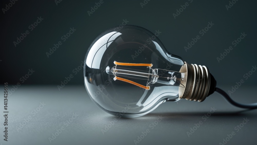 Poster drawing of a light bulb on a background