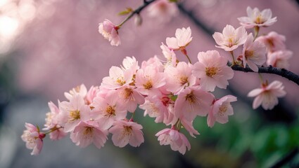 Obraz premium Kanzan blossoms flowering in the grounds