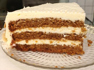 Carrot cake. Sweet. Birthday cake