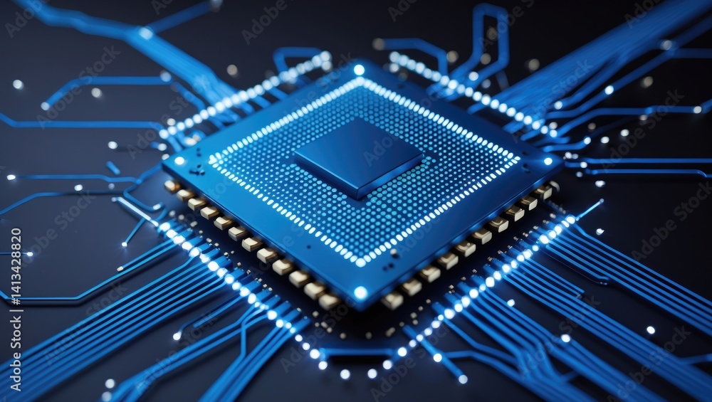 Poster background activation of microchip processor