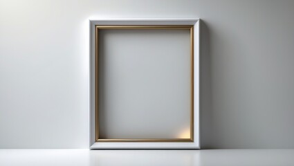 White picture frame featuring a natural backdrop