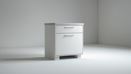Kitchen cabinet set against a blank background.