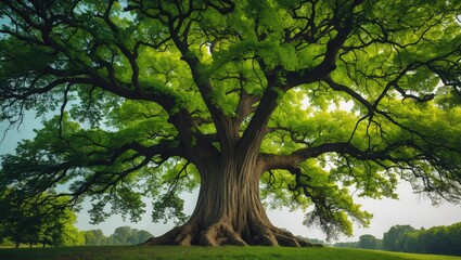 Massive oak (Quercus robur) at site