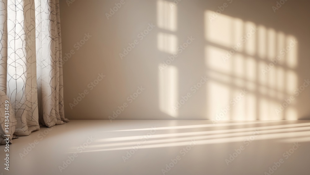 Poster Simple abstract soft light beige backdrop for showcasing products.