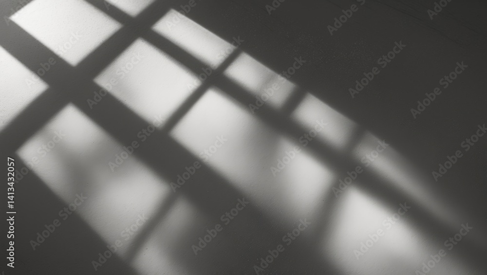 Aufkleber light rays and shadows on gray textured background