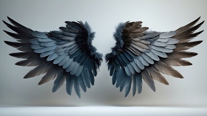 Fototapeta premium wings separated on backdrop
