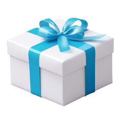 Elegant transparent and blue gift box with ribbon perfect for special occasions and celebrations, transparent And Blue Gift Box With Ribbon