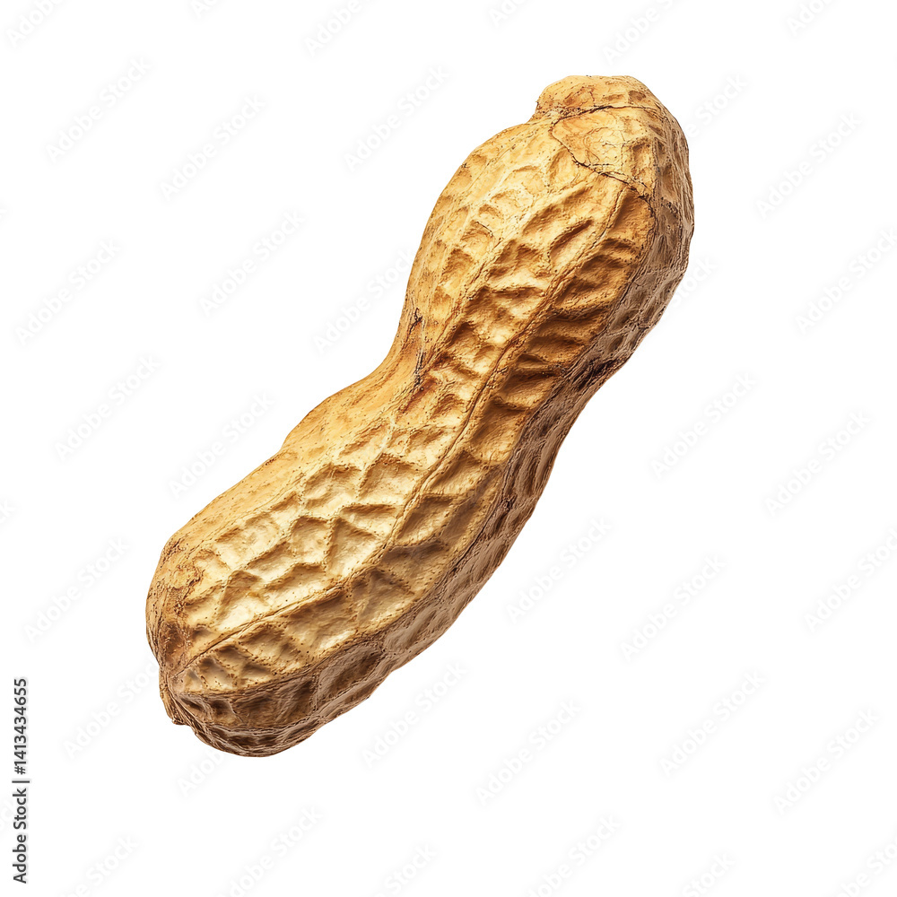 Aufkleber peanut resting on a clean transparent background highlighting its texture and natural shape, peanut 