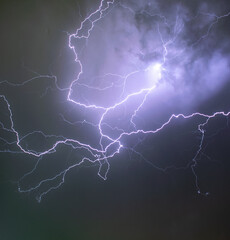 lightning in the sky