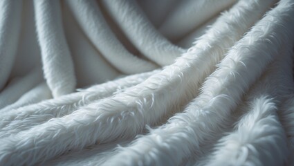 Background featuring a white fur plaid texture.
