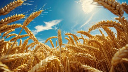 Ripe Ears of Wheat Set Against a Wheat Field