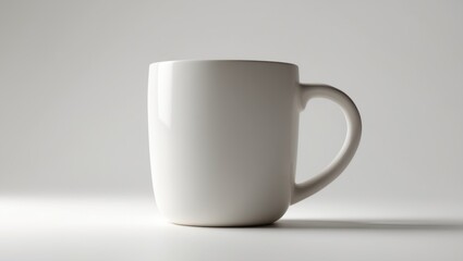 Obraz premium White ceramic mug on its own.