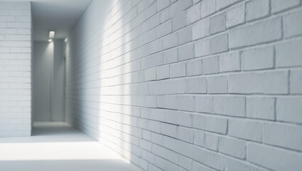 Fototapeta premium White brick wall as a background or texture