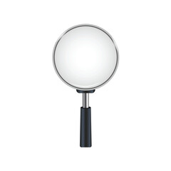 3D Magnifying glass icon. Searching sign business concept. Magnifying glass icon in flat style.