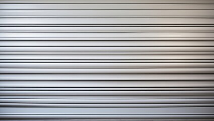 Obraz premium Texture and background of roller door shutter in white metal