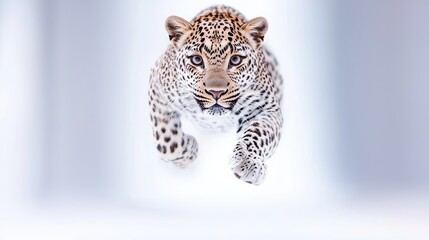 Majestic snow leopard portrait elegant wildlife photography for design