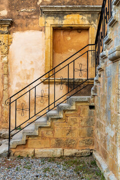 Greece, Crete, Rethymno. 16th century Eastern Orthodox Monastery. The Holy Monastery of Arkadi