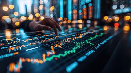 Analytical Hand Gestures Over Digital Financial Data Visualization