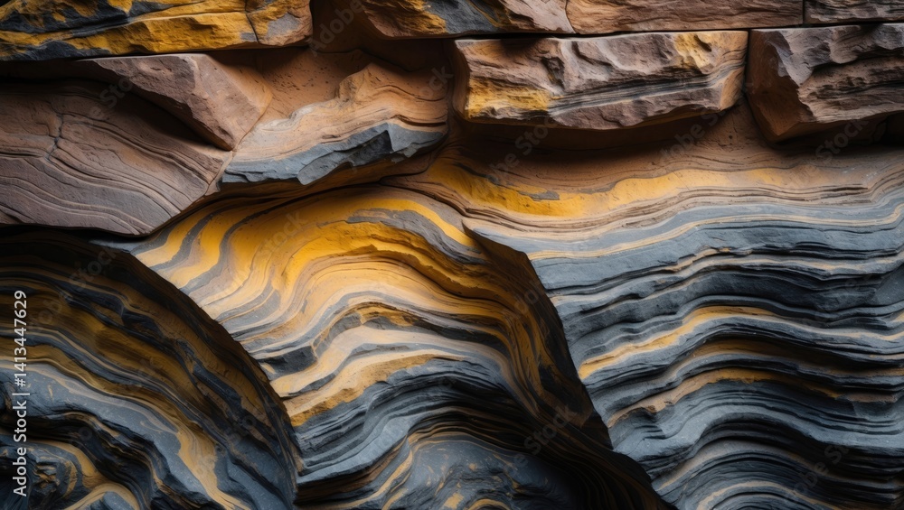 Poster sandstone bricks creating a textured backdrop