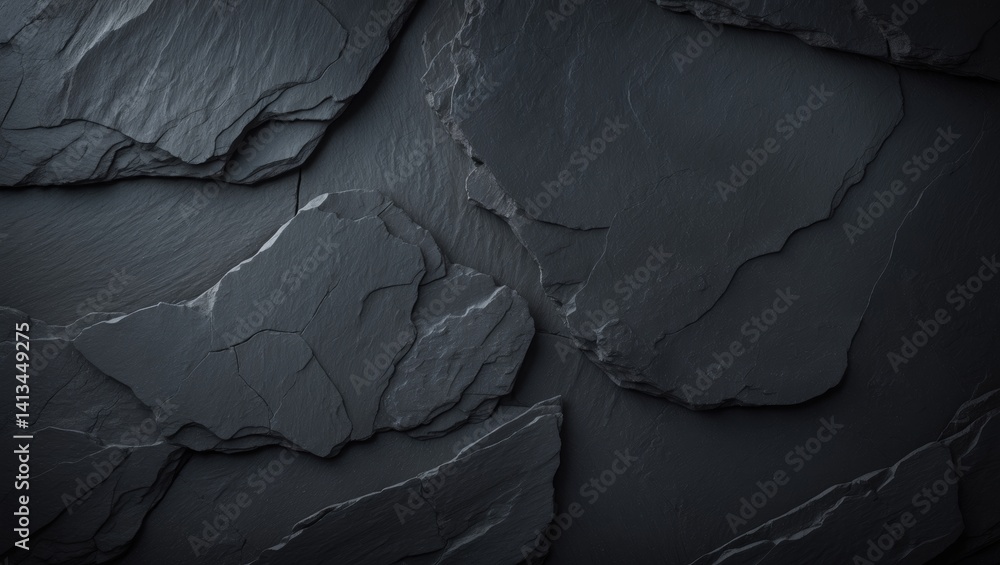 Poster dark grey background with slate texture