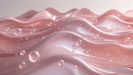 Gel texture of serum liquid. Background for beauty skincare. Closeup of cosmetic cream with bubbles