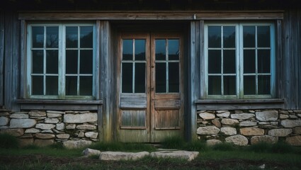 Traditional wooden dwelling in the village