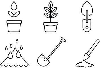 Soil Test Kit Icons for Garden Use