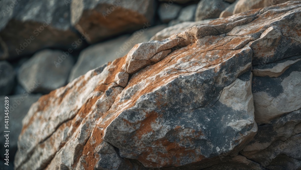 Poster background with stone texture for design and construction concepts.