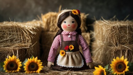 Girl with a Straw Doll