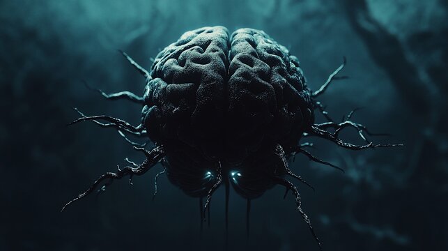 Dark Brain Forest Digital Art