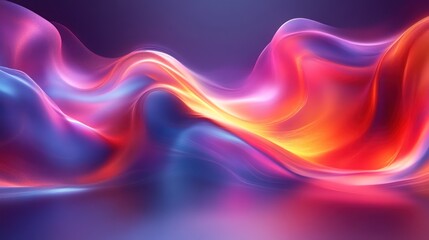 Fototapeta premium Abstract Fluid Dynamics Vibrant Waves of Color and Light in Motion Design