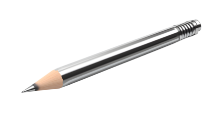 Stylish Metallic Pencil with Wooden Tip Ideal for Design Writing and Drawing Projects