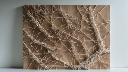 Handcrafted string art board.