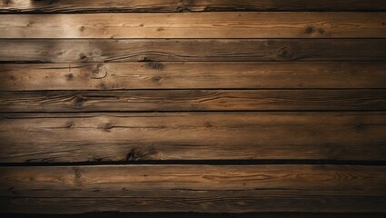 Fototapeta premium Top View of Old Brown Wood with Natural Pine Texture
