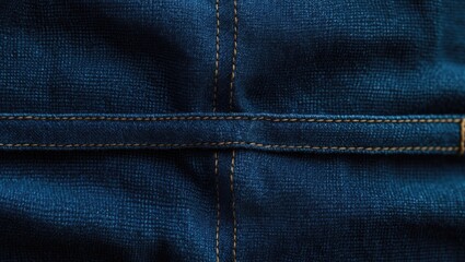 Detailed view of jeans stitching