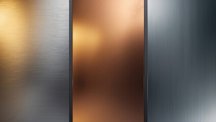 Backgrounds with textures of silver, gold, and bronze metals