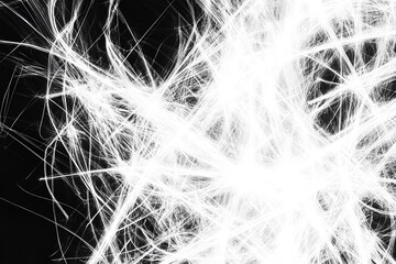 Intricate White Lines on Black Background A Stunning Abstract Design