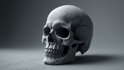 Skull design on backdrop