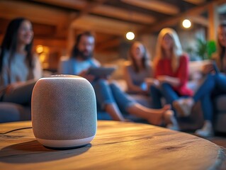 A group of designers working on an interactive voice user interface for smart home devices, Voice Tech, Userfriendly and connected