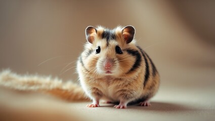 Siberian dwarf hamster against a vibrant backdrop
