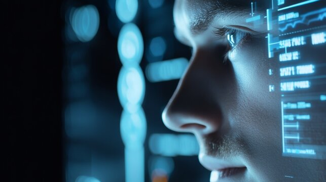 CNC operator adjusting machine settings with a focused expression. Featuring technical expertise