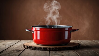 table featuring a cooking pot