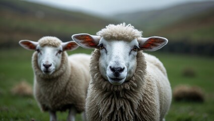 Fototapeta premium Charming Sheep in Dingle