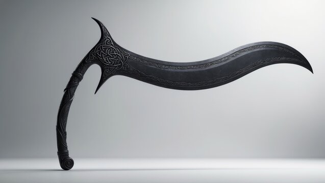 White background with a sickle.
