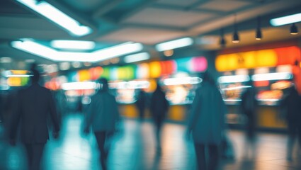 Blurry background of a shopping mall