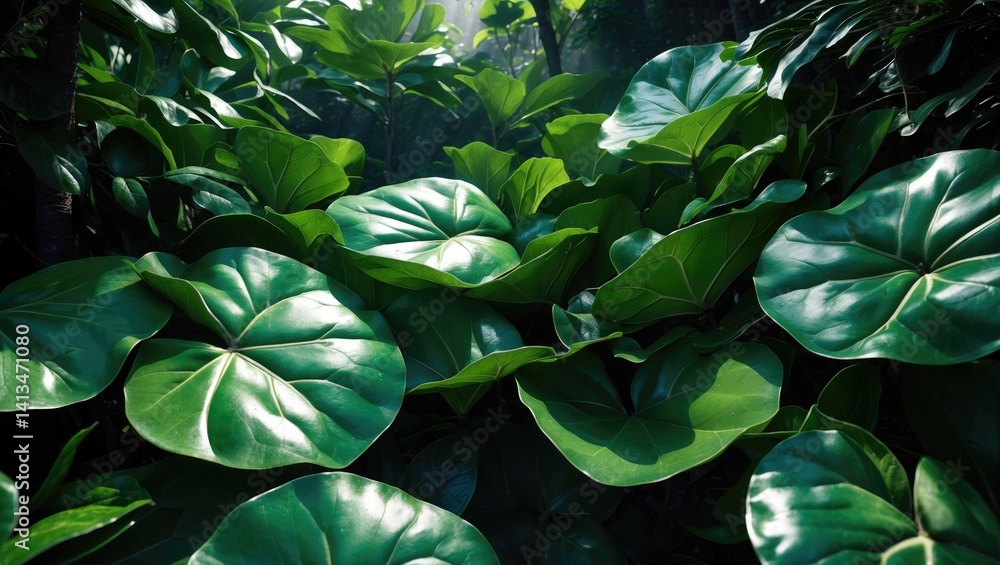 Poster fiddle leaf fig tree in full frame background.
