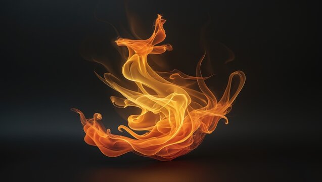 Isolated Flame on Background