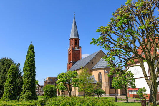 Poland, Zlocieniec (Falkenburg in German). Church of the Assumption of the Blessed Mary.