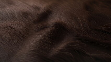 Fototapeta premium Texture of hide with dark brown hair